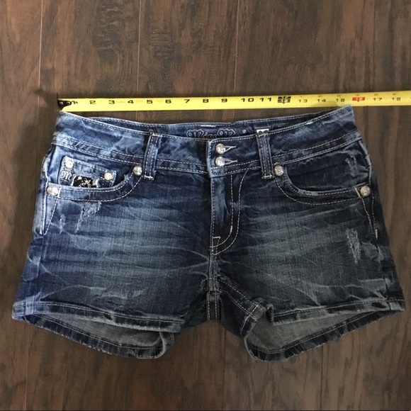 Miss Me Pants - Miss Me Embellished Distressed Denim Shorts✨W 29